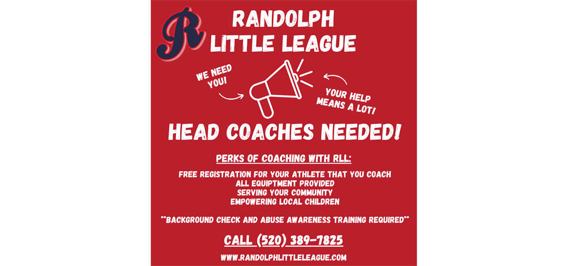 Coaches Needed for upcoming Spring 2026 season!